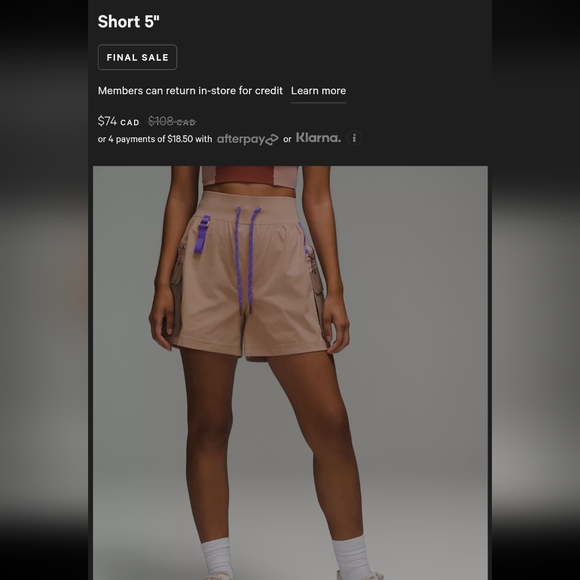 Lululemon hiking shorts - Picture 2 of 6